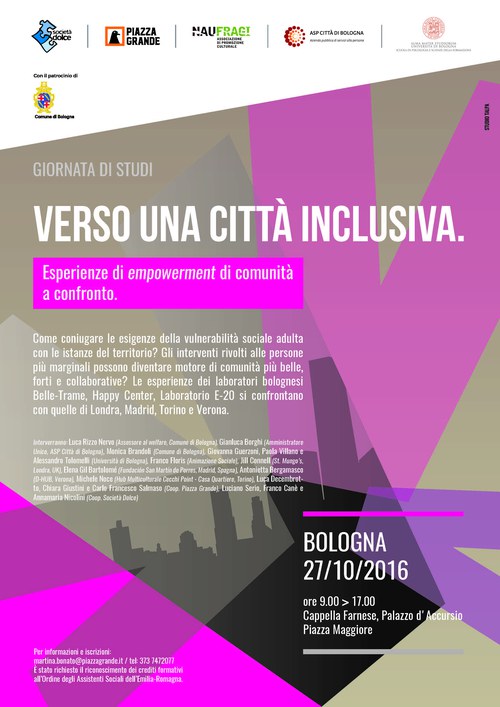 Locandina Verso una città inclusiva_Bologna 27 ottobre